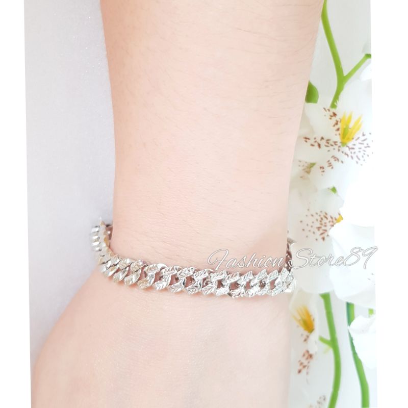 Gelang Rantai Silver Motif Perhiasan Xuping Yaxiya Lapis emas 18k impor Fashion Wanita Bestquality