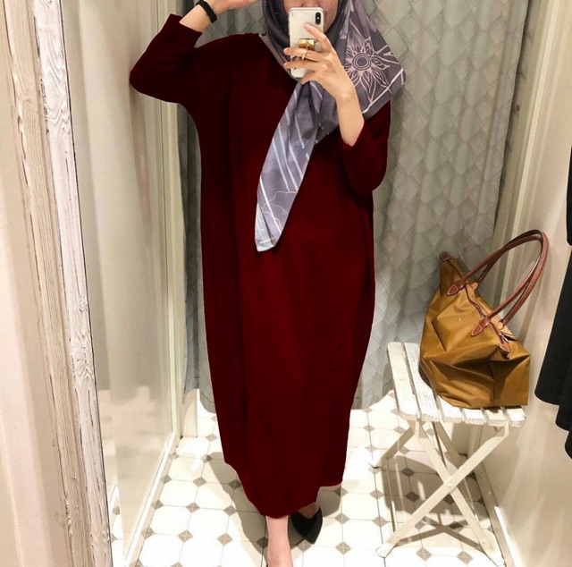 GAMIS BUSUI SPANDEX GERIMIS / GAMIS MENYUSUI / GAMIS BUSUI KANAN KIRI / GAMIS KAOS NYAMAN / GAMIS UKURAN BESAR