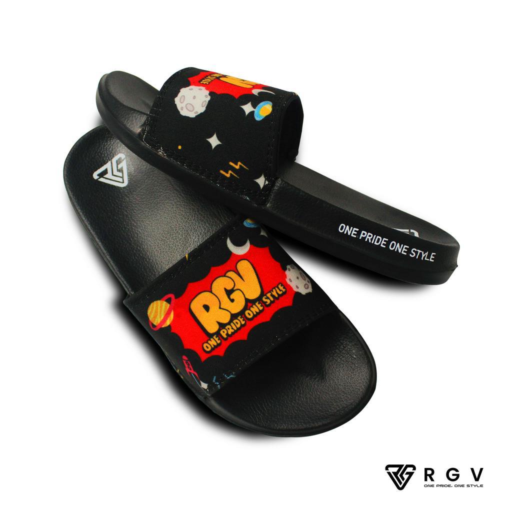 RGV - SANDAL PRIA DAN WANITA SLIDE SLIP ON SENDAL ANTI LICIN RINGAN SELOP OUTTER SPACE RED