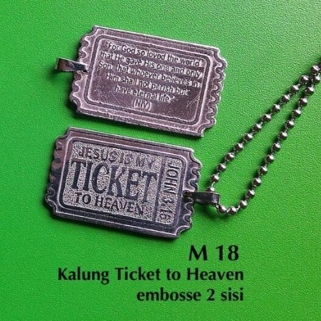 Kalung Pria Kristen Katolik Monel Tebal Grafir 2 Sisi Aksesoris Fashion Pria Wanita Souvenir Hadiah Gift Kado Rohani Natal