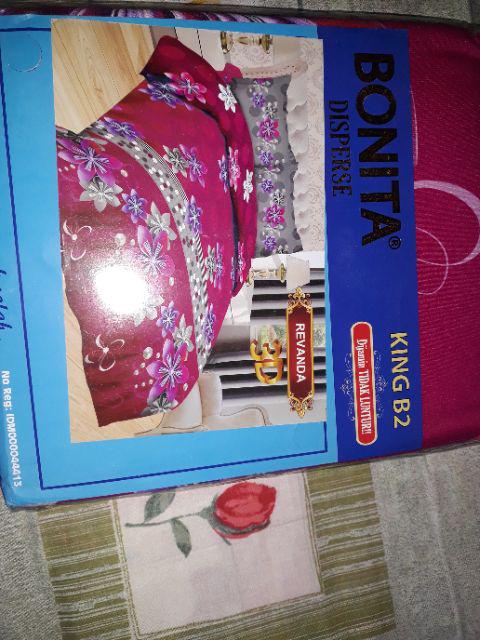 Sprei Bonita Size King 180 X 200 Motif Revanda