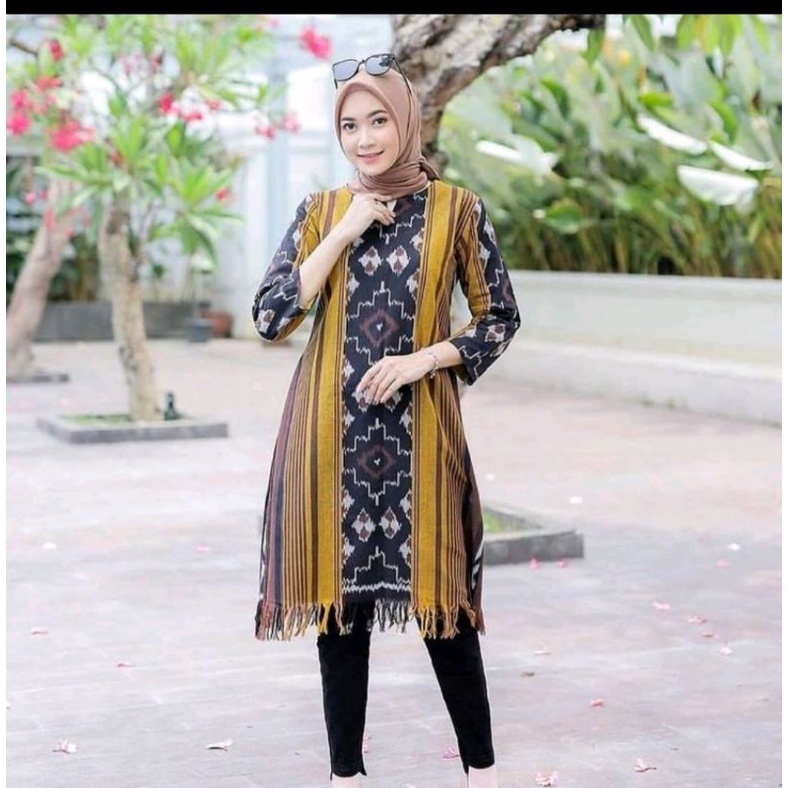 Jual Tunik Tenun Tunik Etnik Baju Tenun Baju Kondangan Indonesia Shopee Indonesia