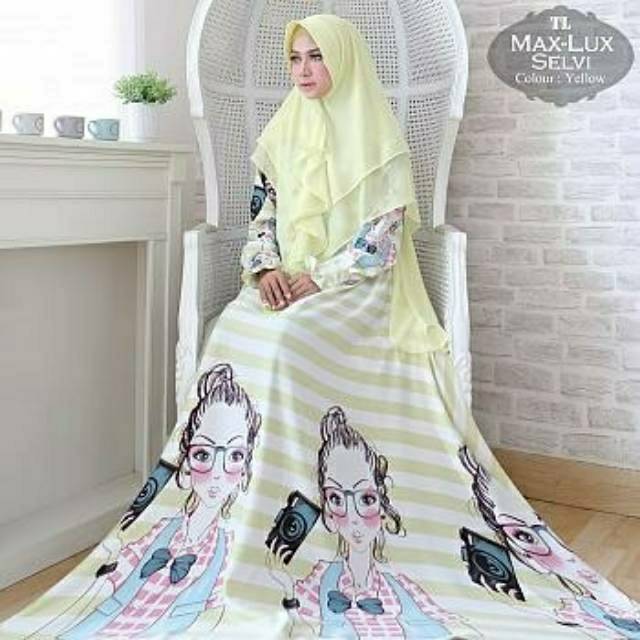 (Promo) Set Syari Polos Maxmara Lux Anayah Real Pic Haji Umroh Gamis Syari Hijab Syari Bahan Lembut