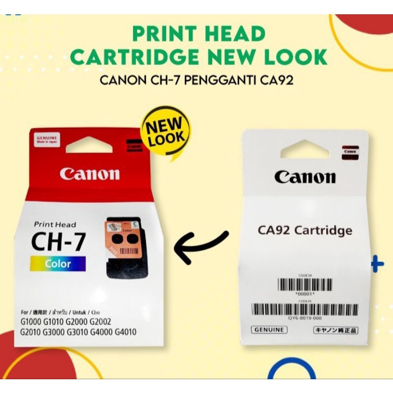 Jual Cartridge ch7 pengganti ca92 printhead ORIGINAL printer Canon