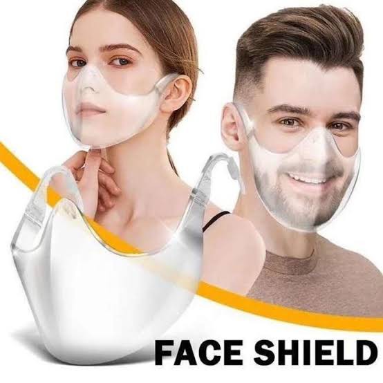 MASKER TRANSPARAN AKRILIK / MASK TRANSPARANT PROTECTIVE / MASKER ACRYLIC