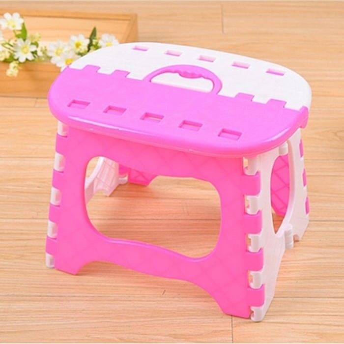 IKILOSHOP Foldable Chair Polos Kursi Plastik Lipat Mini Anak Serbaguna Bagikan Bangku Portable Murah