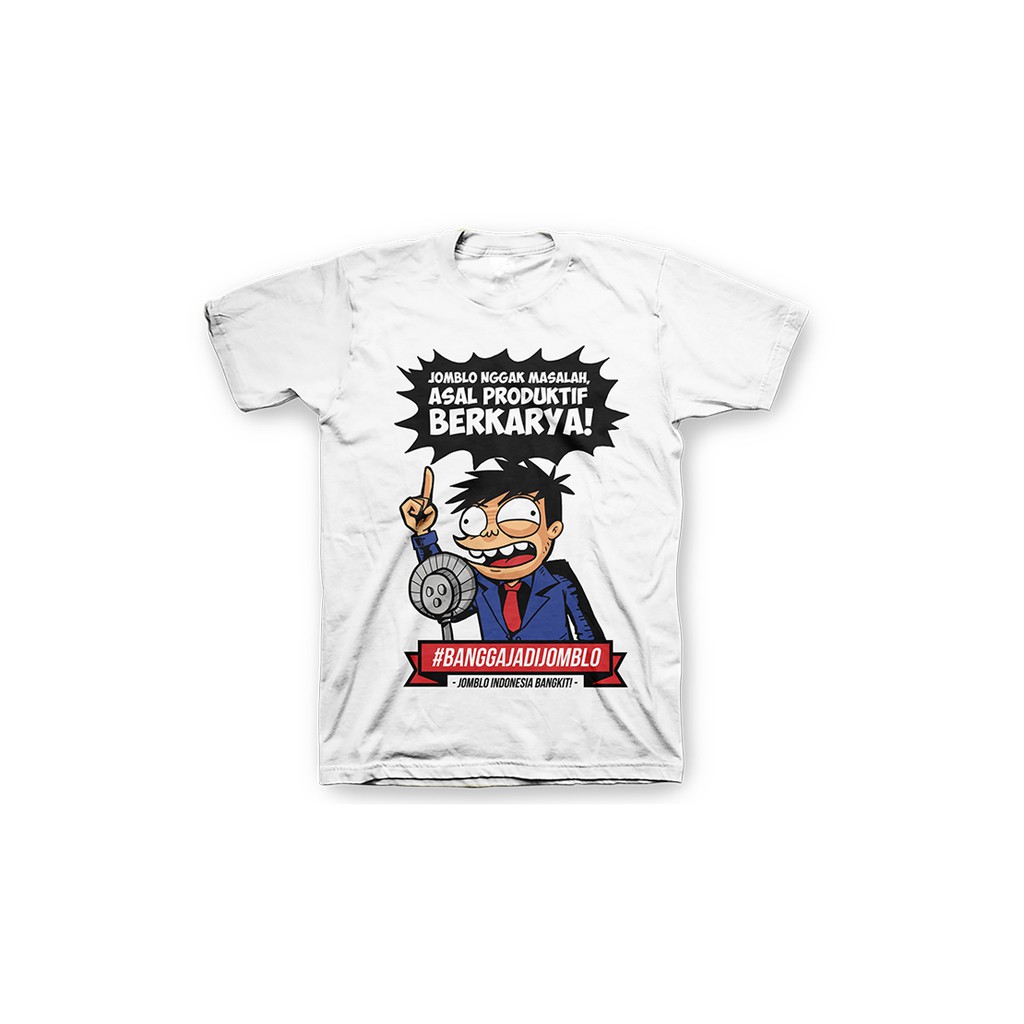 Kaos Si Juki Jomblo Berkarya (Putih)