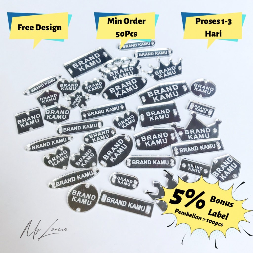 LABEL HIJAB AKRILIK GRAFIR / TAG HIJAB AKRILIK / name tag label tag - Centimeter Adv Laser Cut