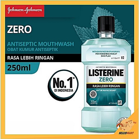 ORIGINAL Listerine Zero 250ml / Obat Kumur / Antiseptic Mouthwash / HELLOMARTID