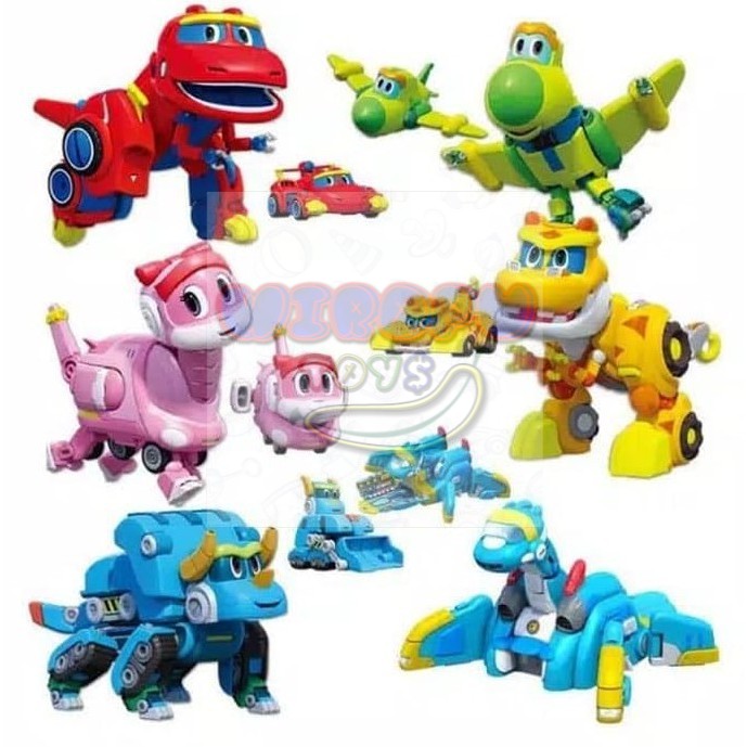 Gogo Dino Mini Transformation Robocar Series Original Asli  Gogo Dino  Mainan Anak