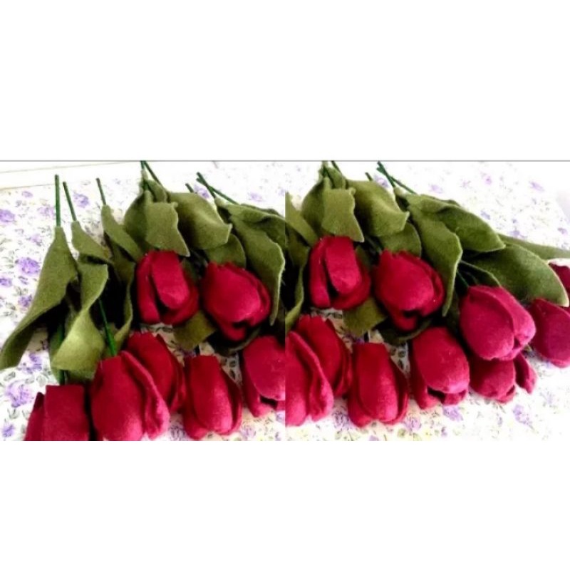 BUNGA TULIP // KAIN FLANEL // KREASI KAIN FLANEL