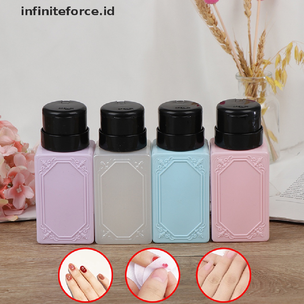 Botol Dispenser Kosong Model Pompa Ukuran 210ml Untuk Pembersih Kutek Gel Nail Art