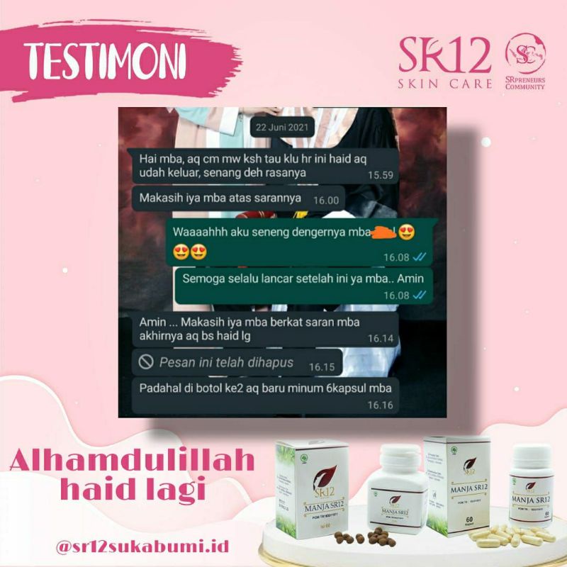 SR12 Manjakani Obat Keputihan Herbal - Pelancar Telat Haid - Merapatkan