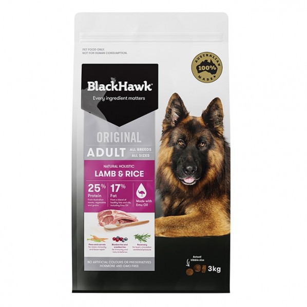

BLACKHAWK Makanan Anjing Holistic Dog Lamb and Rice 20kg