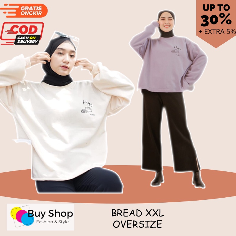 BREAD OVERSIZE SWEATER/ Sweater Oversize Wanita/  Sweater Oversize Crop / sweater crop wanita