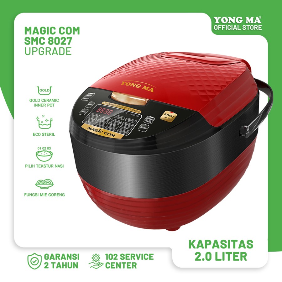 Magic Com YongMa SMC8027 / Rice Cooker Yong Ma / Penanak Nasi SMC 8027 2 Liter