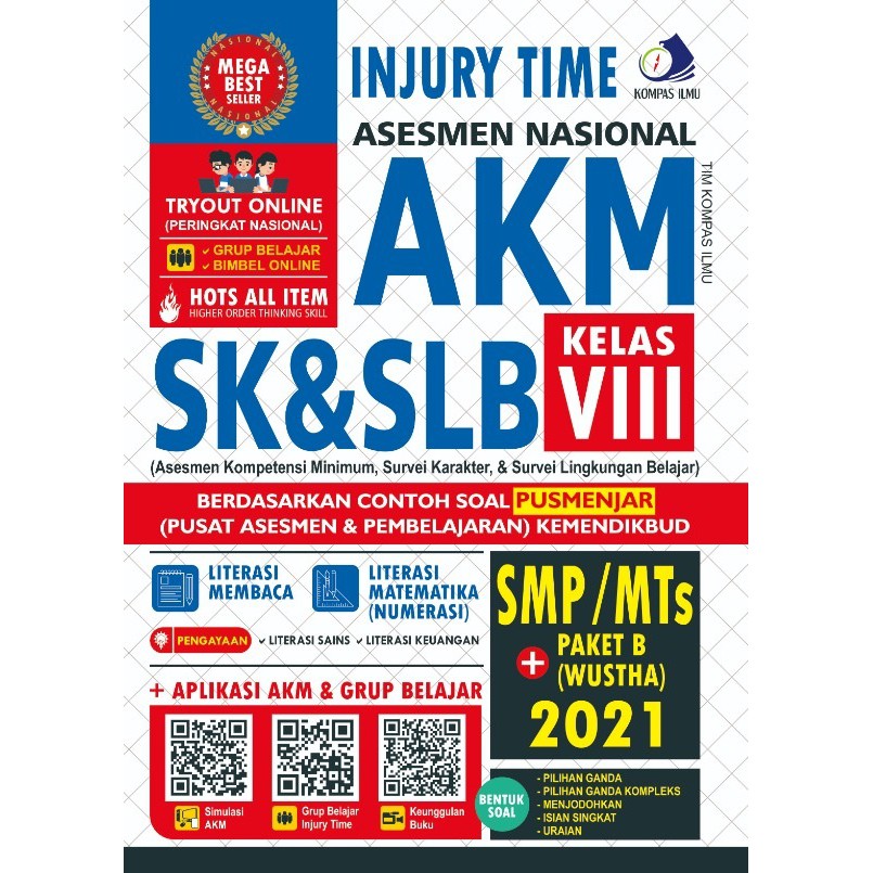 Kompas Ilmu Buku Injury Time Ujian Sekolah / Akm, Sk, & Slb SMP/MTs 2023-3