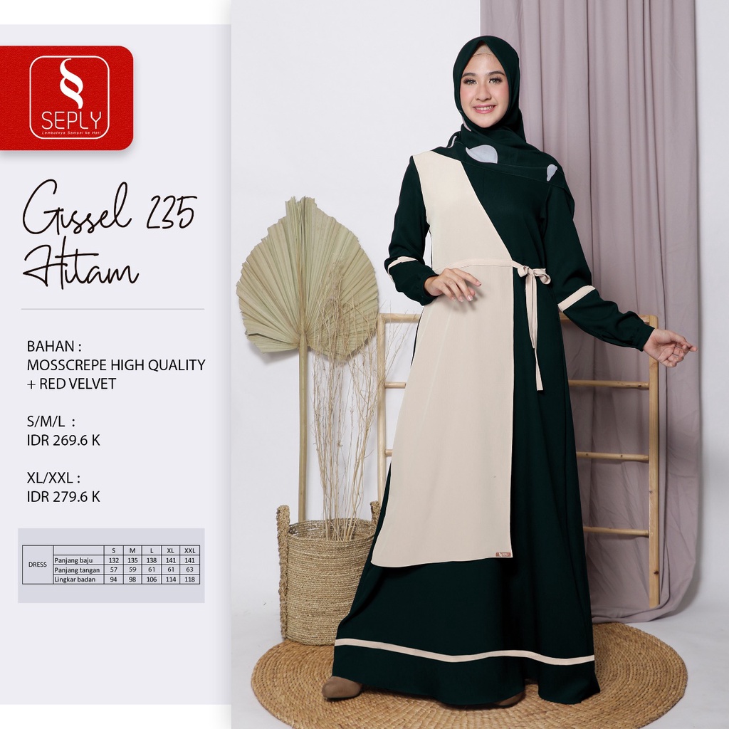 GAMIS TERBARU 2021 SEPLY GISSEL 235 HITAM