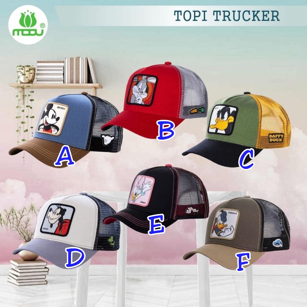 TOPI ANAK TRUCKER MOTIF KARTUN DAN GAME