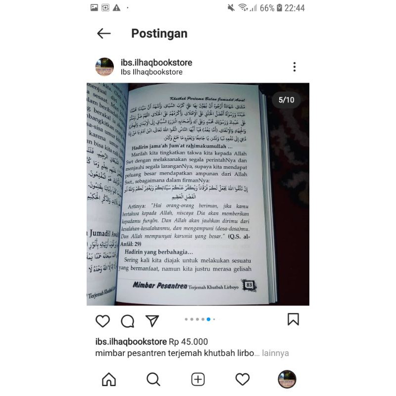 mimbar pesantren terjemah khutbah lirboyo versi bahasa indonesia