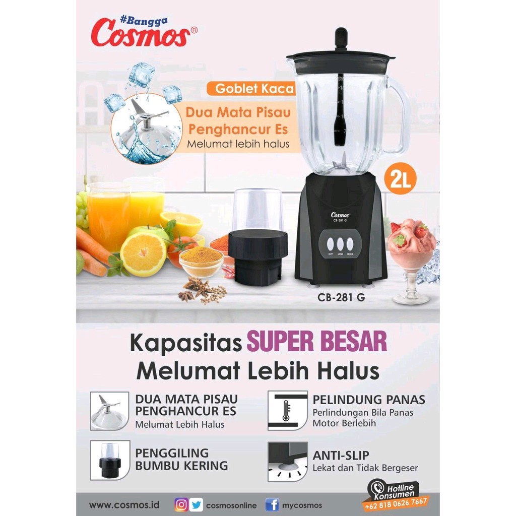 Blender cosmos CB 281G 2 Liter