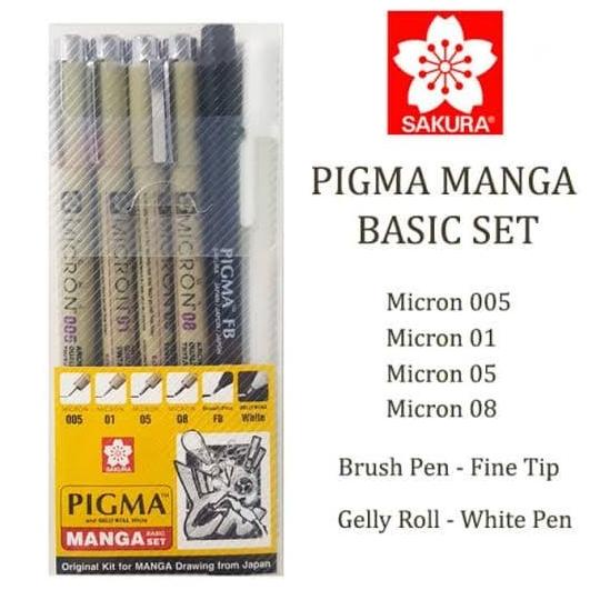 

pigma micron manga basic set