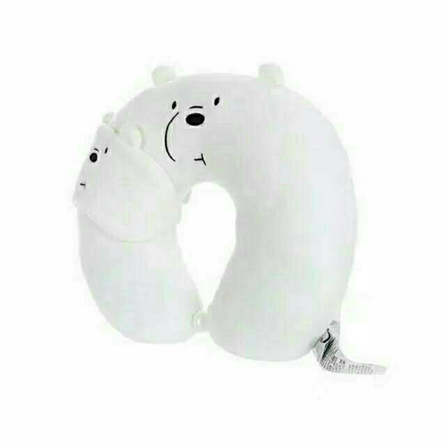 Bantal Leher dan Penutup Mata We Bare Bears Boneka Bantal Bantal Leher dan Penutup Mata We Bare Bears Boneka Bantal