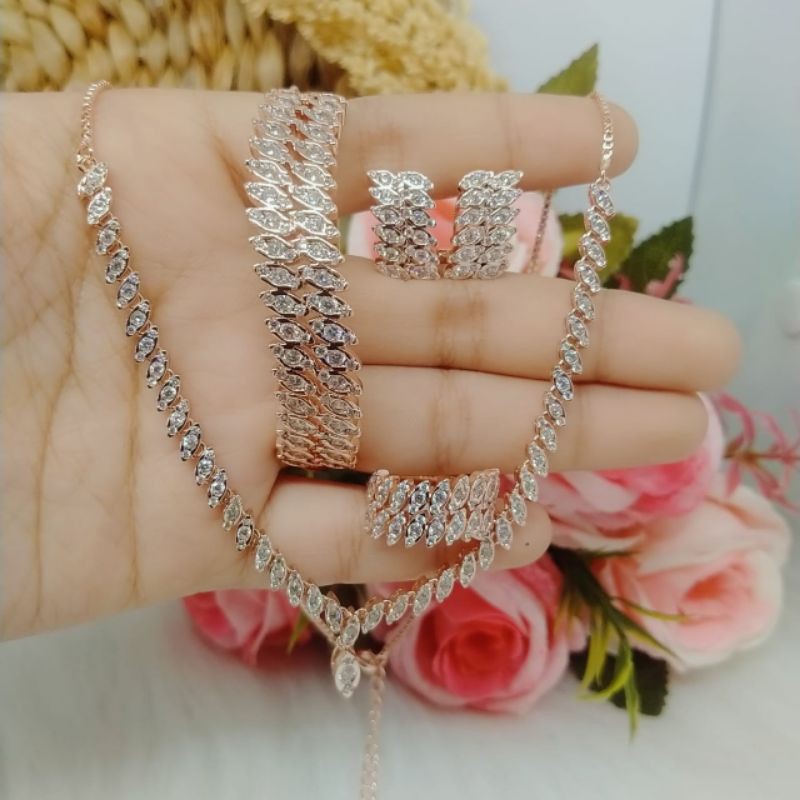 set replika berlian model double padi/free box