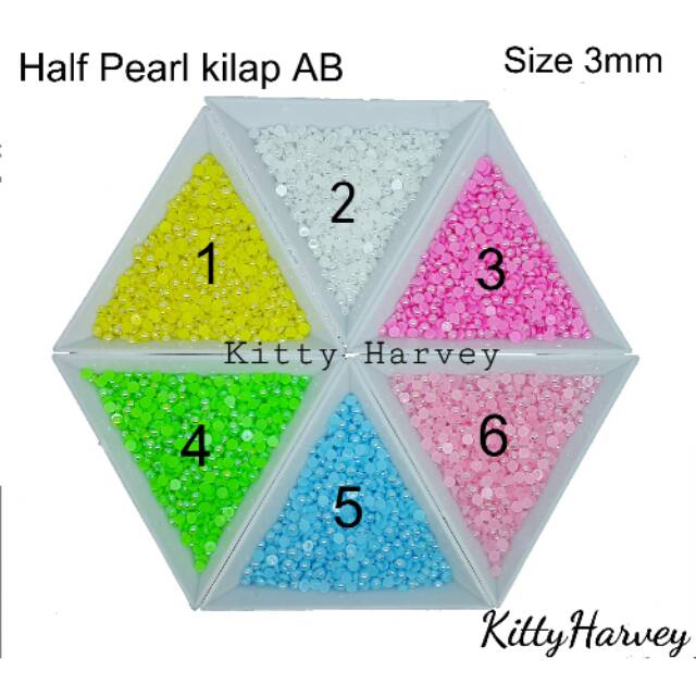 Half Pearl Kilap AB 3mm