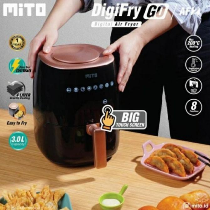 digital air fryer mito af 2 kapasitas 3 liter / mito digifryer af 2