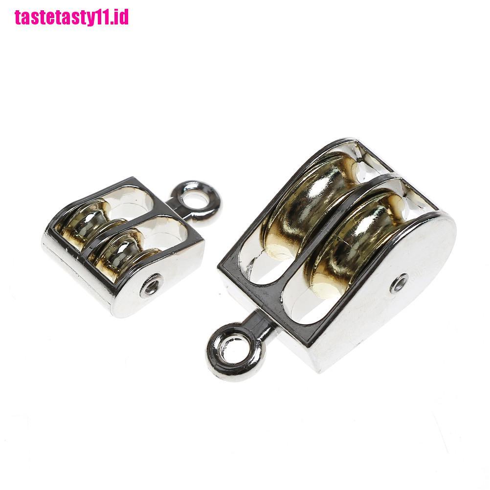 【TTID】36/52/75mm Metal sheave zinc alloy pulley mini single/double pulley for d