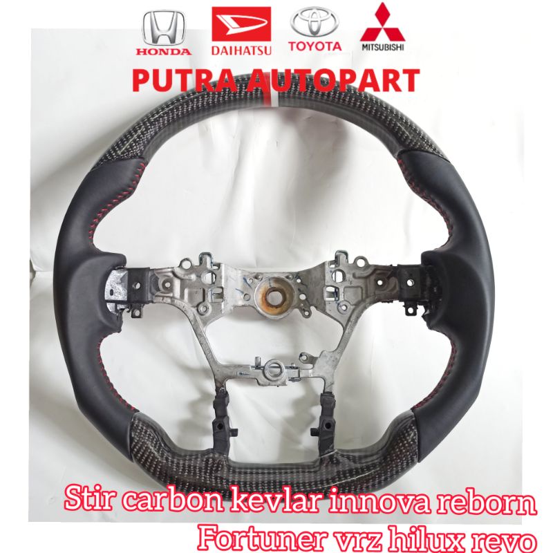 stir setir karbon kevlar original innova reborn fortuner vrz hilux revo