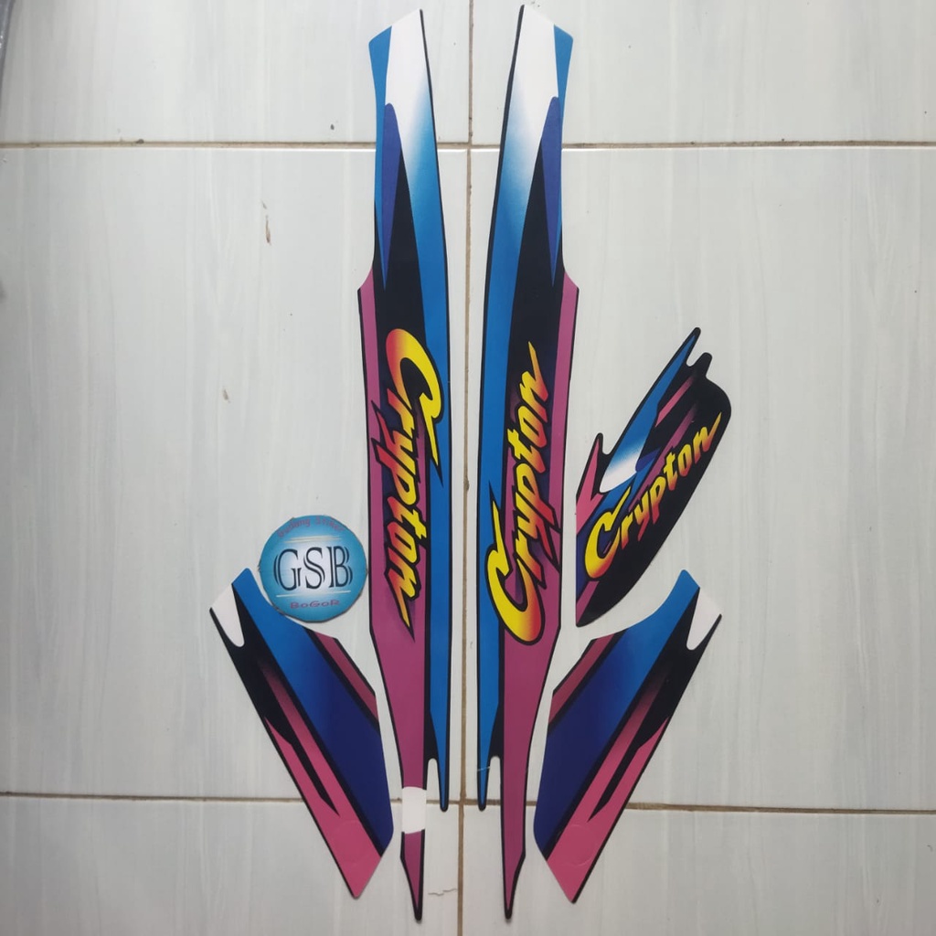 stike striping motor yamaha crypton 2000 biru