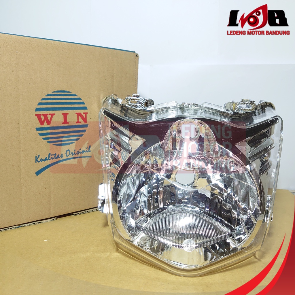 Reflektor Beat Lama Karbu Headlamp Kaca Lampu Depan Lokal Geronimo