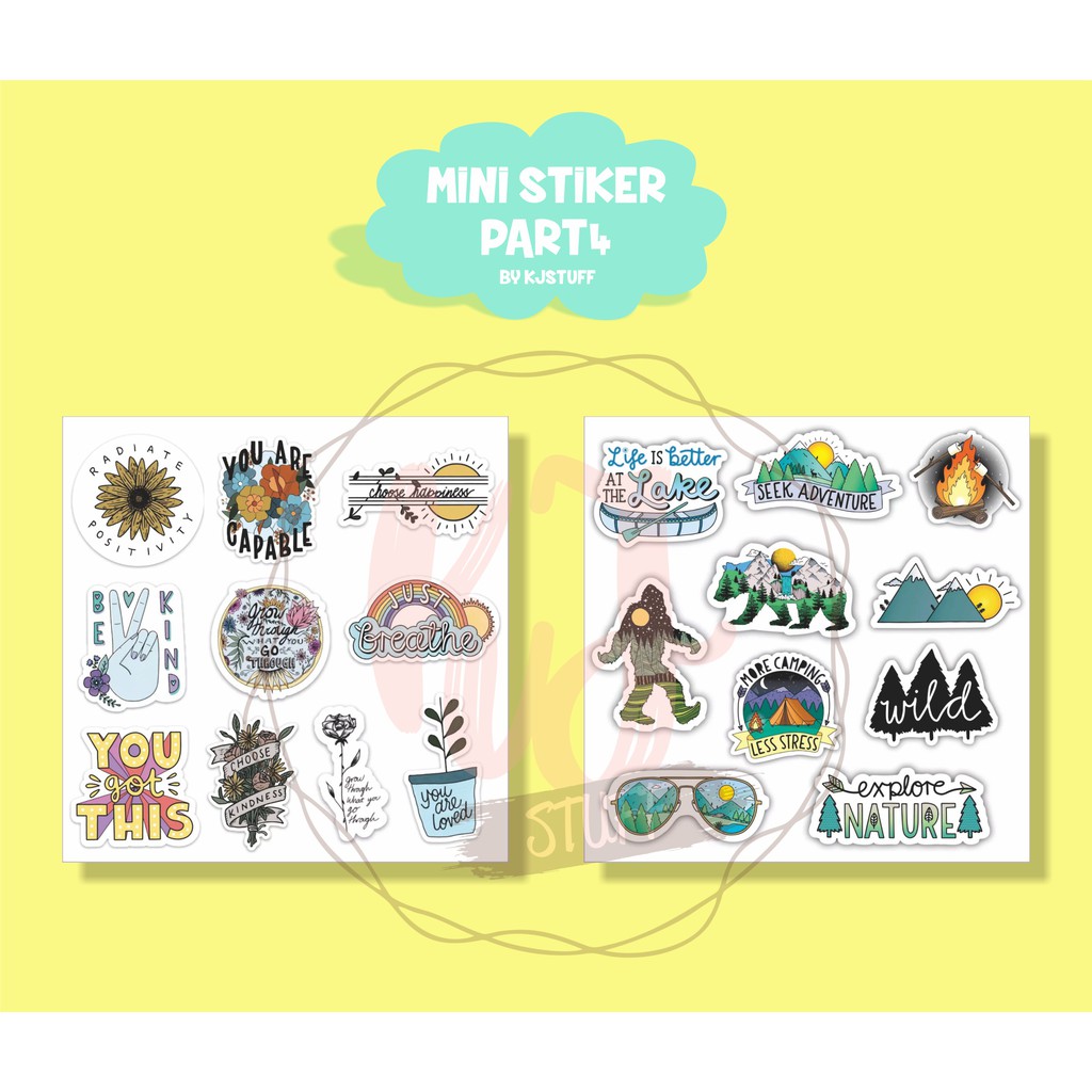 

(PART 4) MINI STICKER TUMBLR AESTHETIC STIKER LAPTOP STIKER CASE HP MURAH