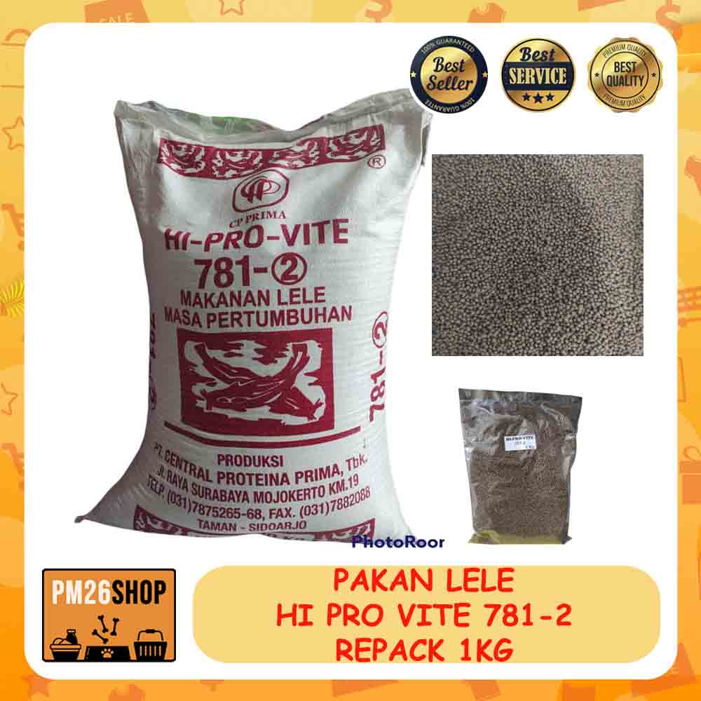 PAKAN IKAN HI PRO VITE 781-2 PELET LELE REPACK 1KG
