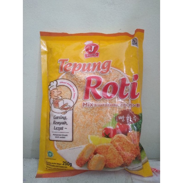 

JFOOD TEPUNG ROTI/PANIR MIX KEMASAN 500GR GARING RENYAH, LEZAT.