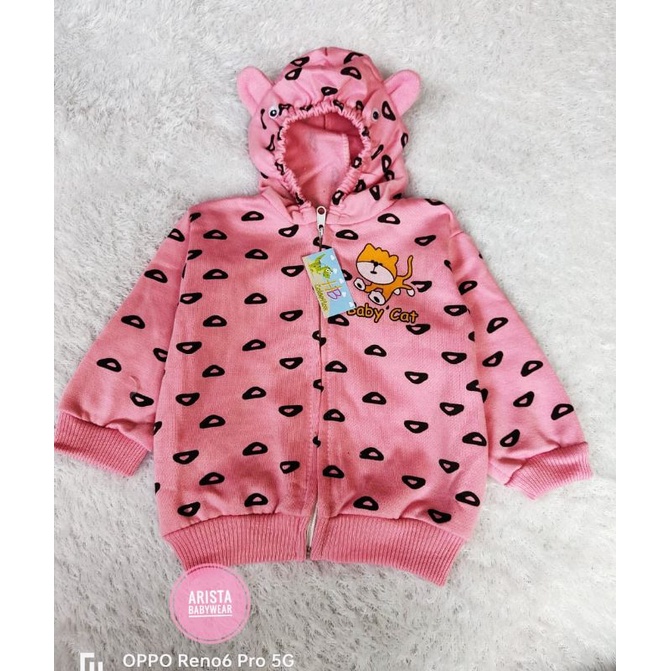 JAKET FLEECE BAYI (6-24bln) MOTIF BABY CAT