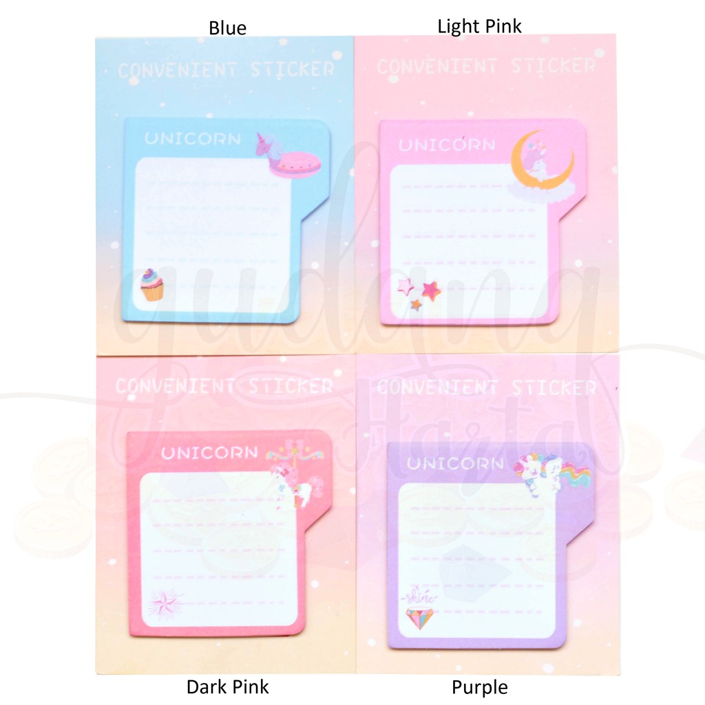 Sticky Notes Mini Unicorn Memo Lucuu Unik GH 301143