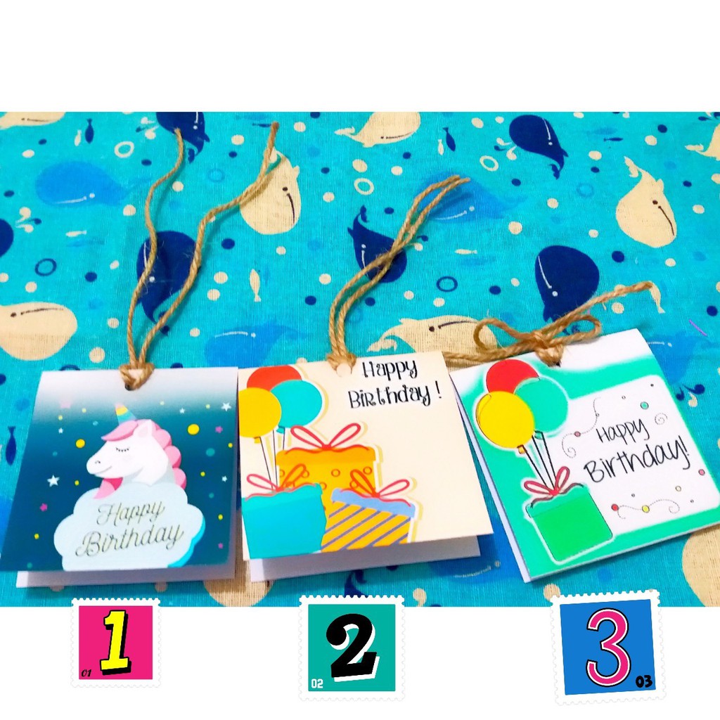 kartu ucapan greeting card animal unicorn birthday wedding anniversary wisuda