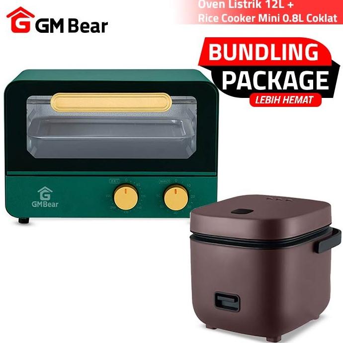 (BUNDLING) GM Bear Oven Listrik 12L 1566 + Rice Cooker 1221