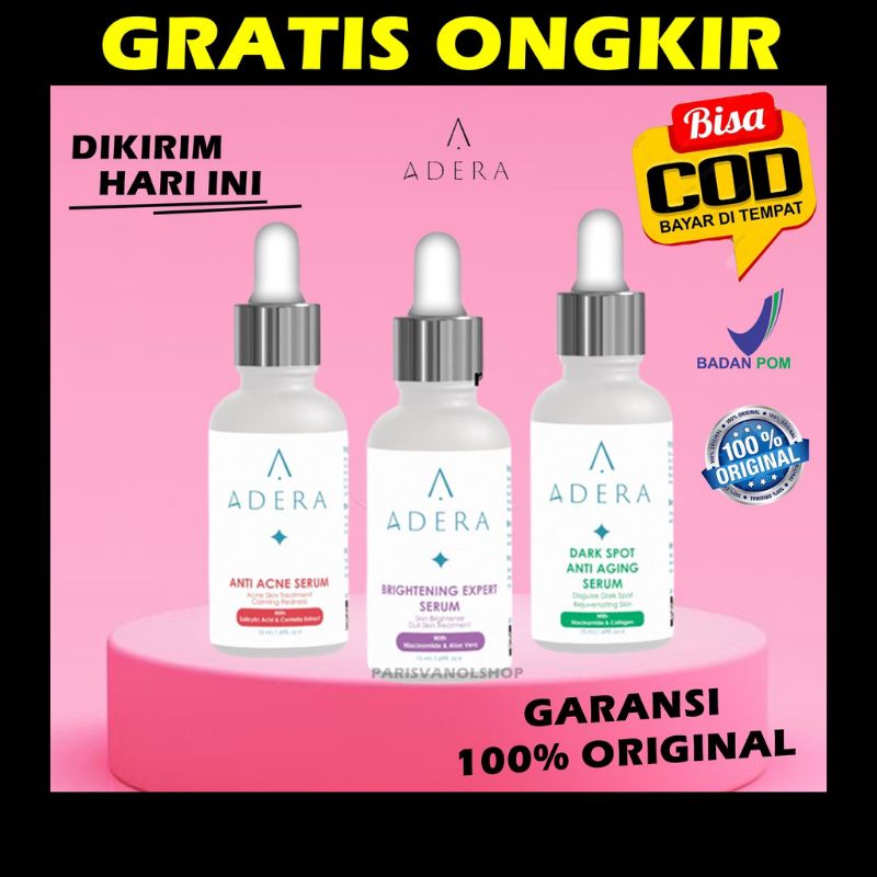 ADERA GLOWING SERUM - ADERA SERUM ORIGINAL FLEK HITAM - BRIGHTENING SERUM - DARK SPOT - ANTI ACNE