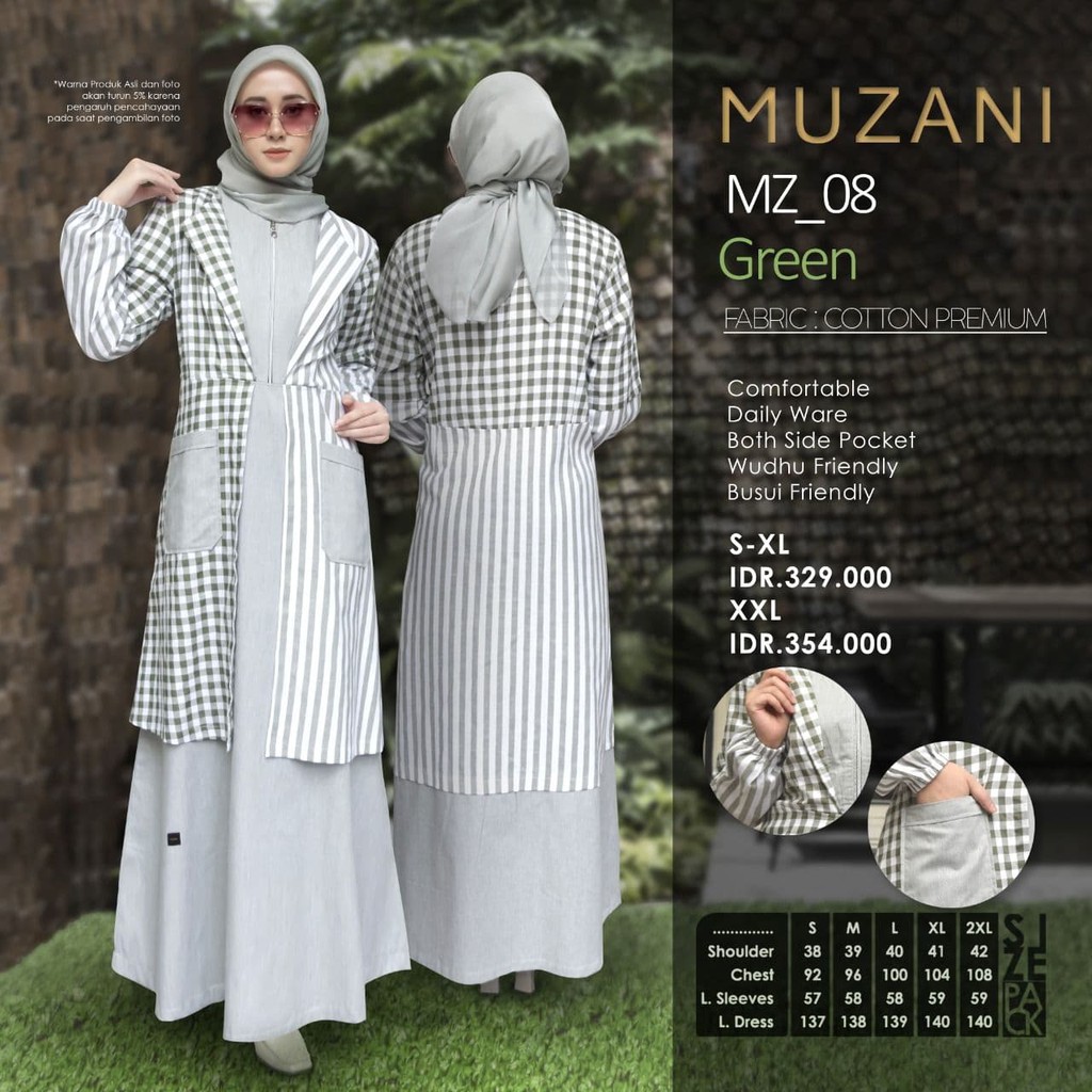 Gamis Muzani MZ 08 - Gamis Wanita Muzani 08