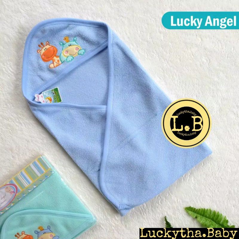 Selimut baby LUCKY ANGEL / baby blanket / selimut bayi topi / selimut baby / selimut bayi LA