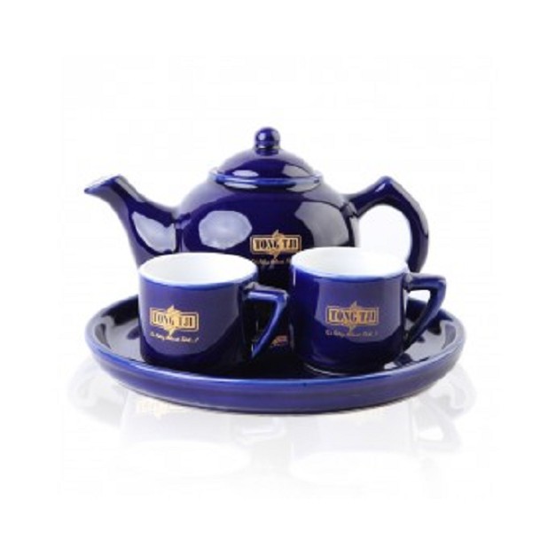 Tong Tji Poci Set Keramik Biru | Tempat Seduh Teh (Khusus Gojek)