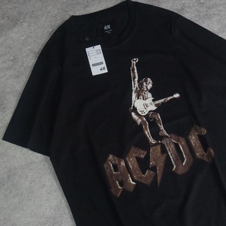 [NDDTQ7281] KAOS MUSIK ACDC H&M - KAOS ACDC PULL&BEAR - BAJU T SHIRT METALLICA