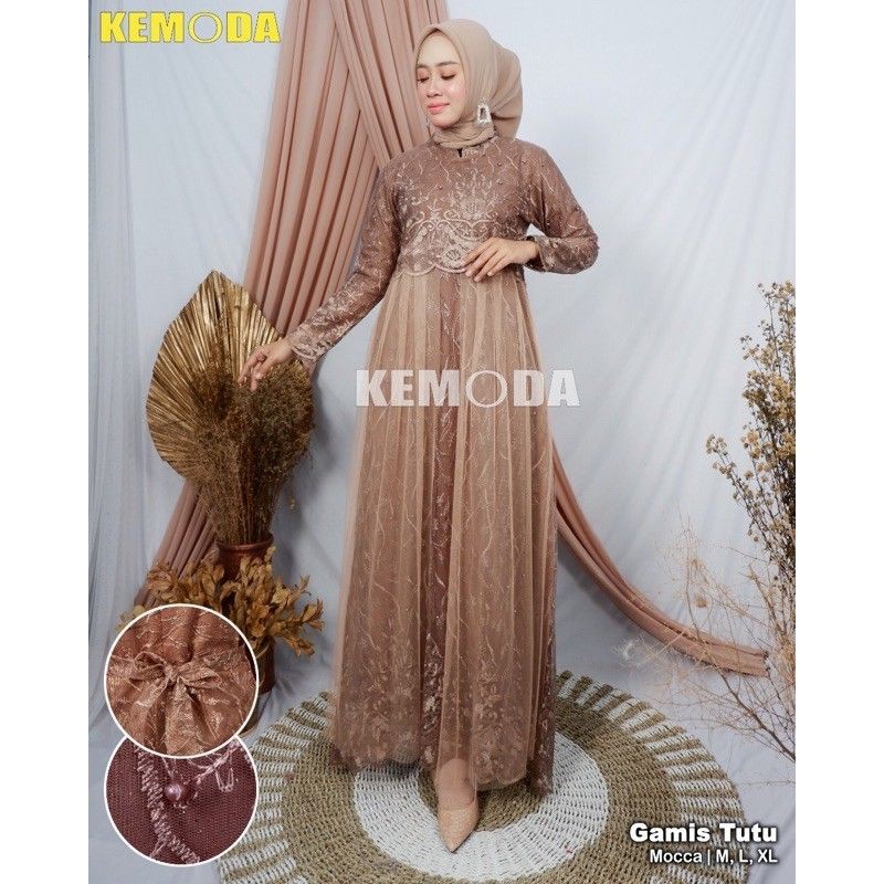 REALPICT GAMIS TILLE 3D LONG DRESS/KEBAYA PESTA/GAMIS PESTA