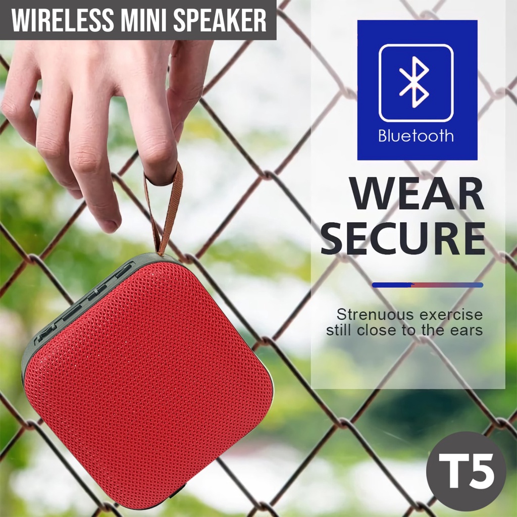 Speaker T5 Bluetooth Wireless Speaker T5 Mini Portable Speaker Mini t5 Speker Murah bisa USB dan Micro SD