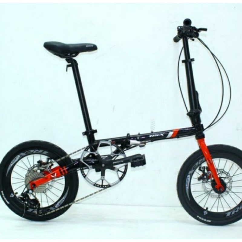 Sepeda Lipat 16 inch Trex Leon Chromoly 9 speed