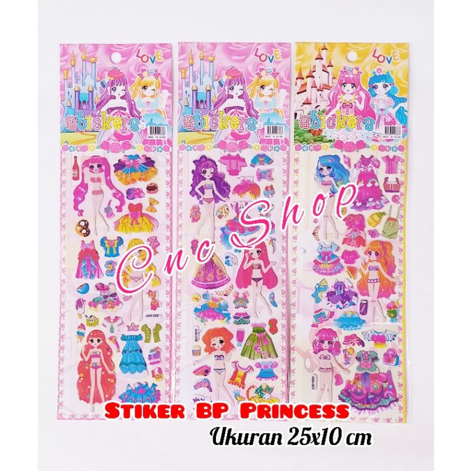 Stiker BP Princess Bongkar Pasang Baju Lucu 25x10cm LL Mainan Anak Cewe Murah